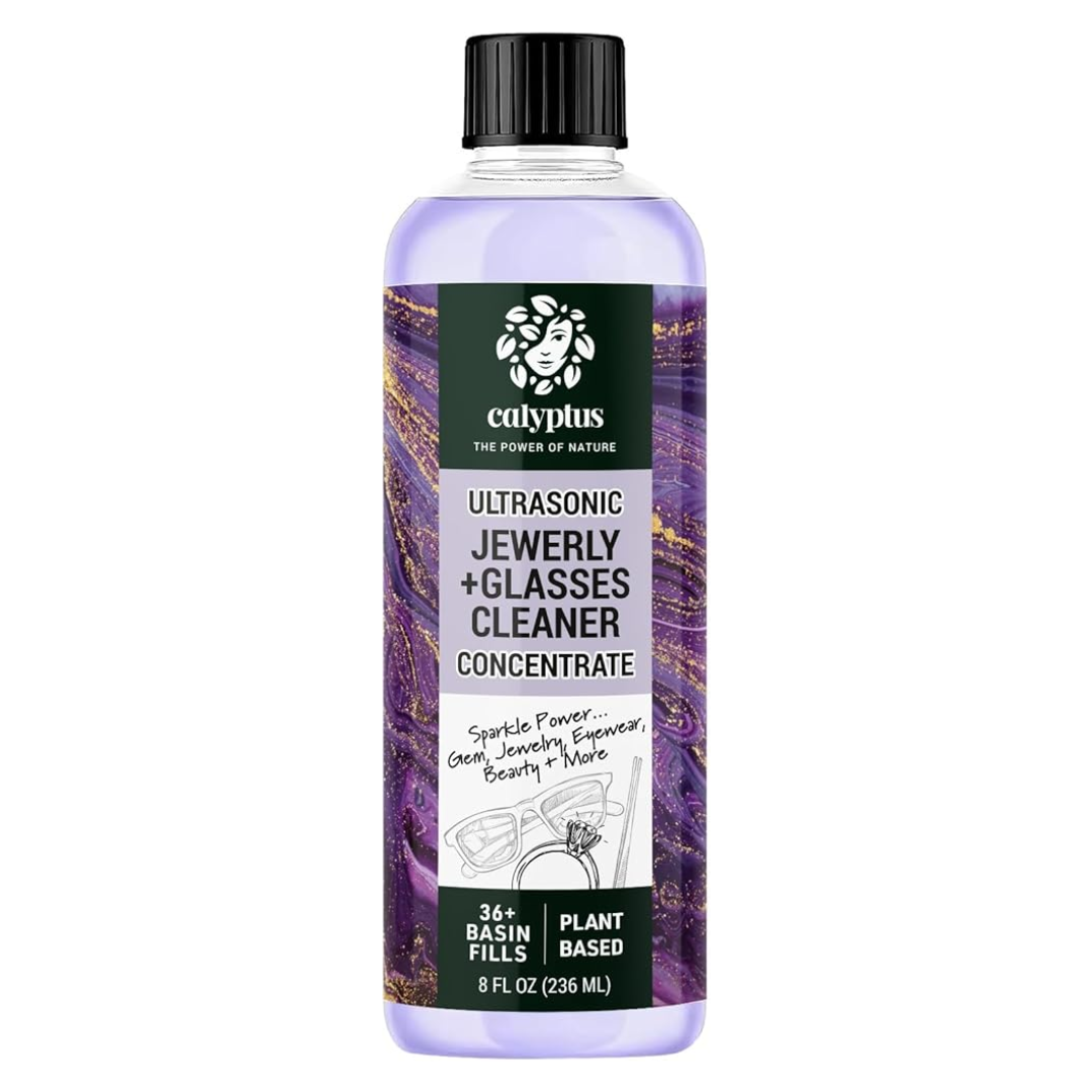 Calyptus Ultrasonic Jewelry Cleaner Concentrate Plant Based Gentle Power 8Fl.oz