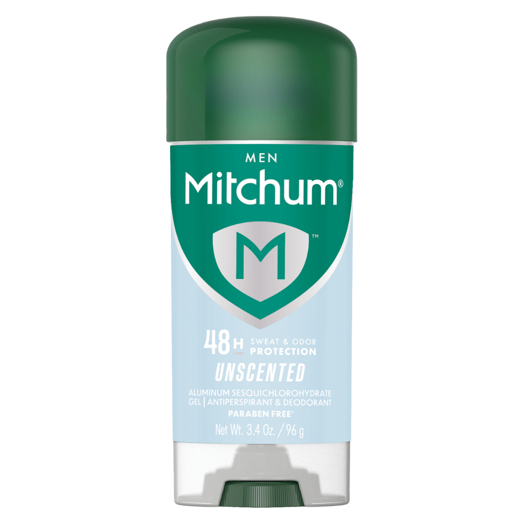 Mitchum Triple Odor Defense, Antiperspirant Deodorant Gel, Unscented (Pack of 4)