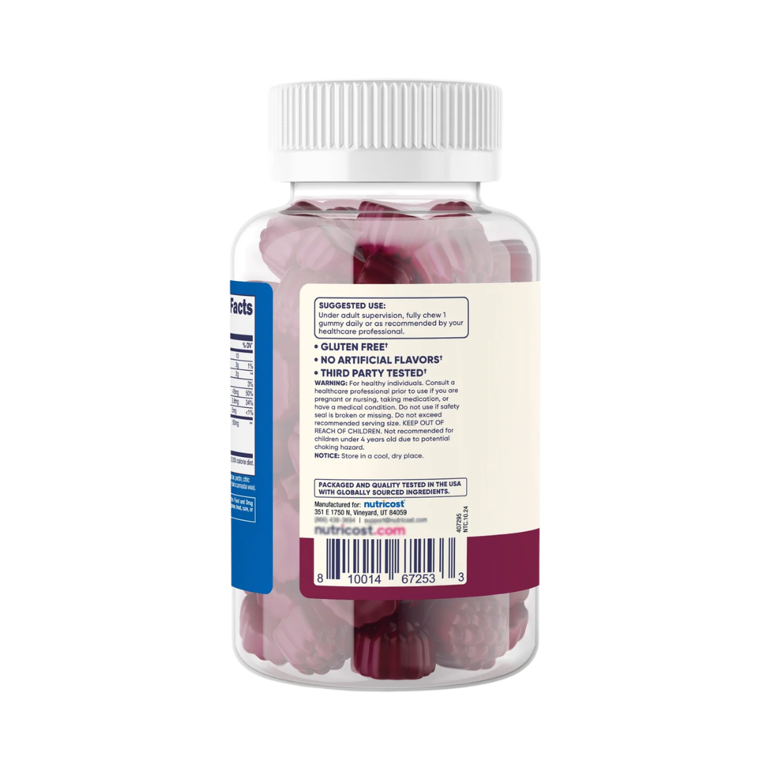 Nutricost Kids Elderberry Gummies with Vitamin C & Zinc 1,750 mg, 120 Count