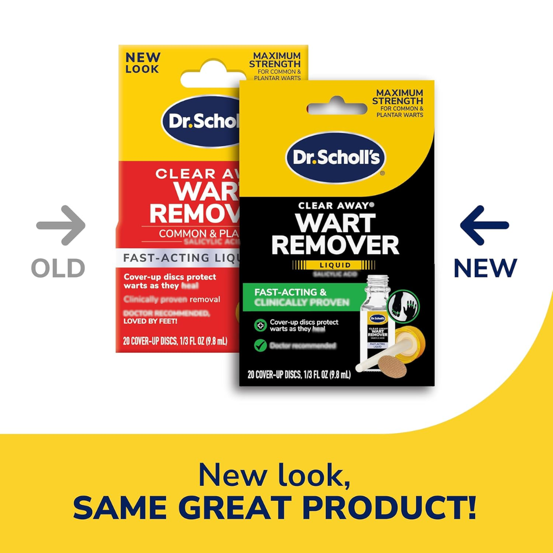 Dr. Scholl's Clear Way Wart Remover for Common & Plantar Warts Liquid, 1/3 oz / 9.8 ml (NO BOX)