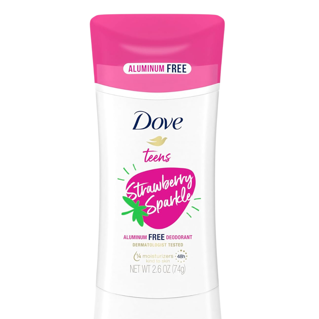 Dove Teens Strawberry Sparkle Aluminum Free Deodorant, 74 g / 2.6 oz