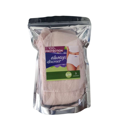 Always Discreet Incontinence & Postpartum Underwear for Women Small/Medium 3pcs