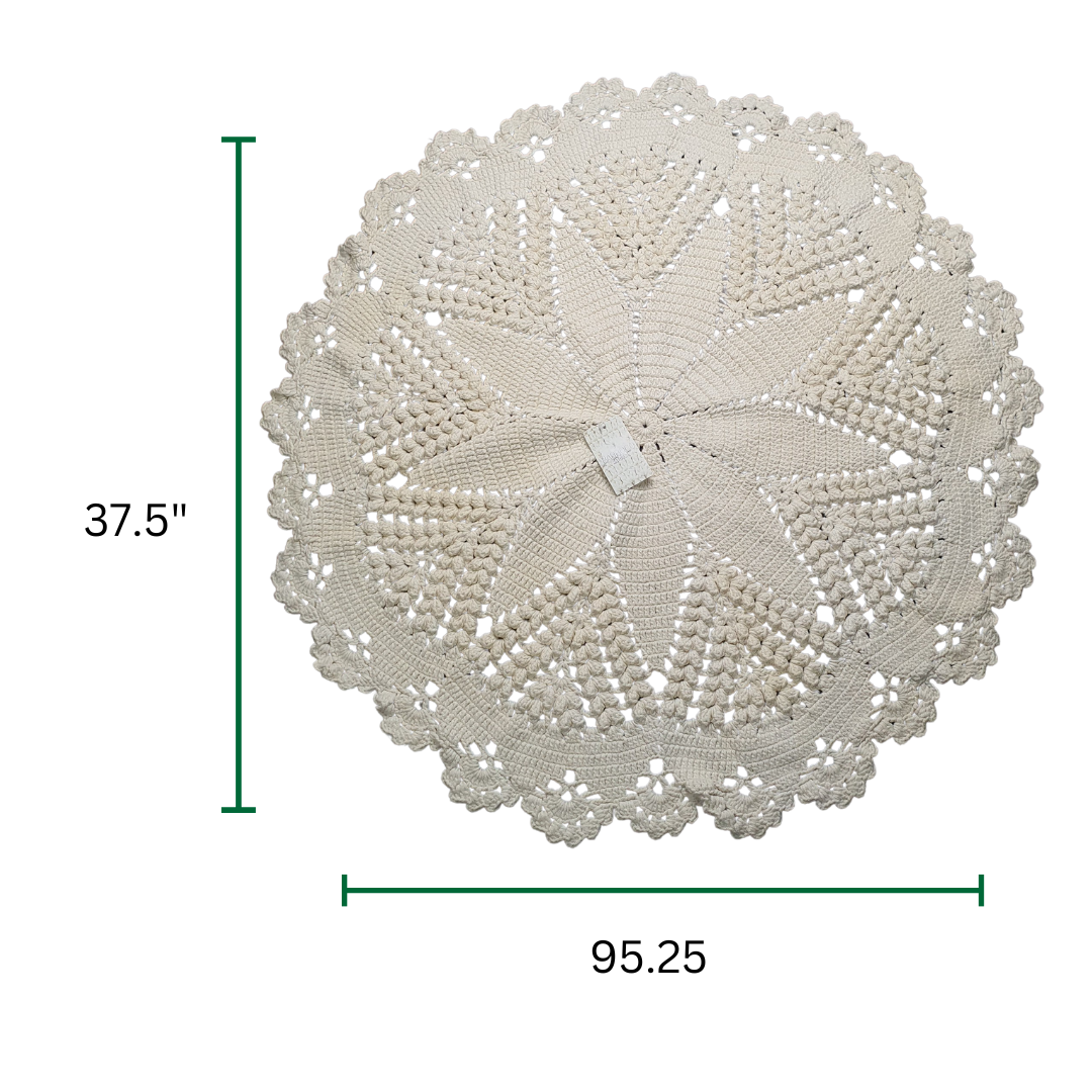 Circulo Barroco Natural Round Table Cloth