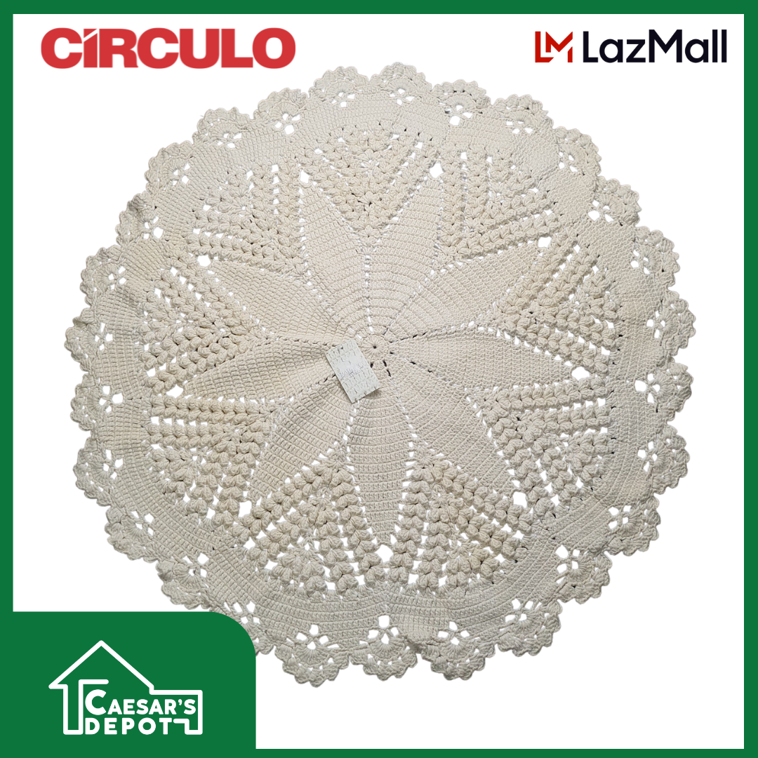 Circulo Barroco Natural Round Table Cloth