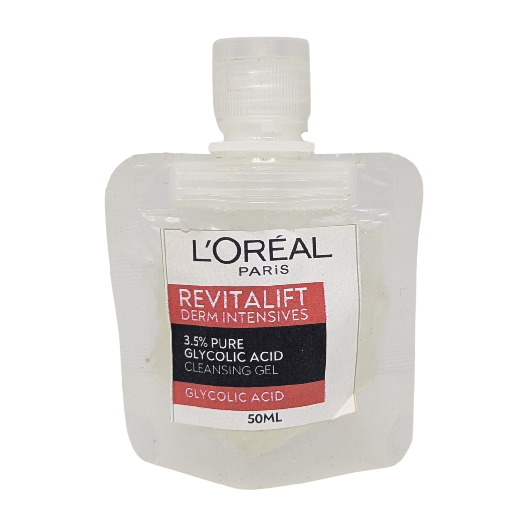 Trial Size L'Oreal Paris Revitalift Derm Intensives 3.5% Pure Glycolic Acid Cleansing Gel, 50 ml
