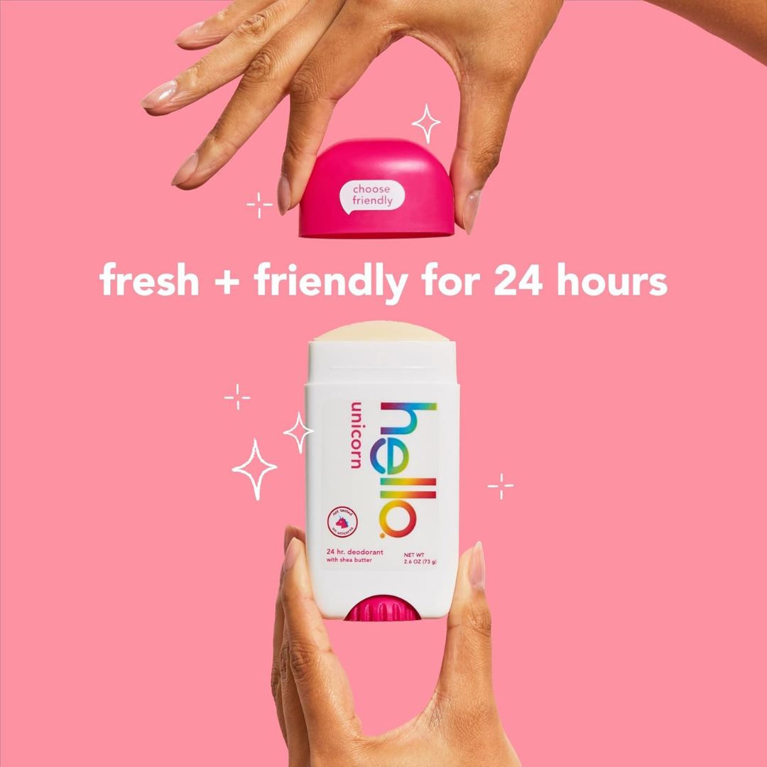 Hello Unicorn 24 hr Deodorant with Shea Butter, 2.6 oz / 73 g
