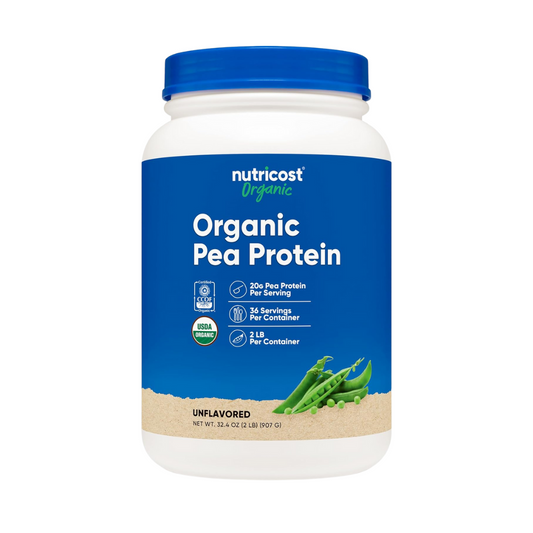 Nutricost Organic Unflavored Pea Protien 20g Per Serving, 907 g / 32.4 oz
