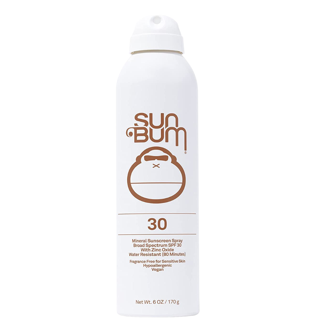 Sun Bum Mineral SPF 30 Mineral Suncreen Spray Fragrance Free for Sensitive Skin 6 oz / 170 g