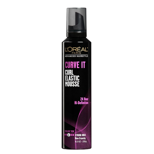 L'Oreal Paris Advanced Hairstyle Curve It Curl Elastic Mousse 24 Hour Hi-Definition 8.3 oz/ 235g