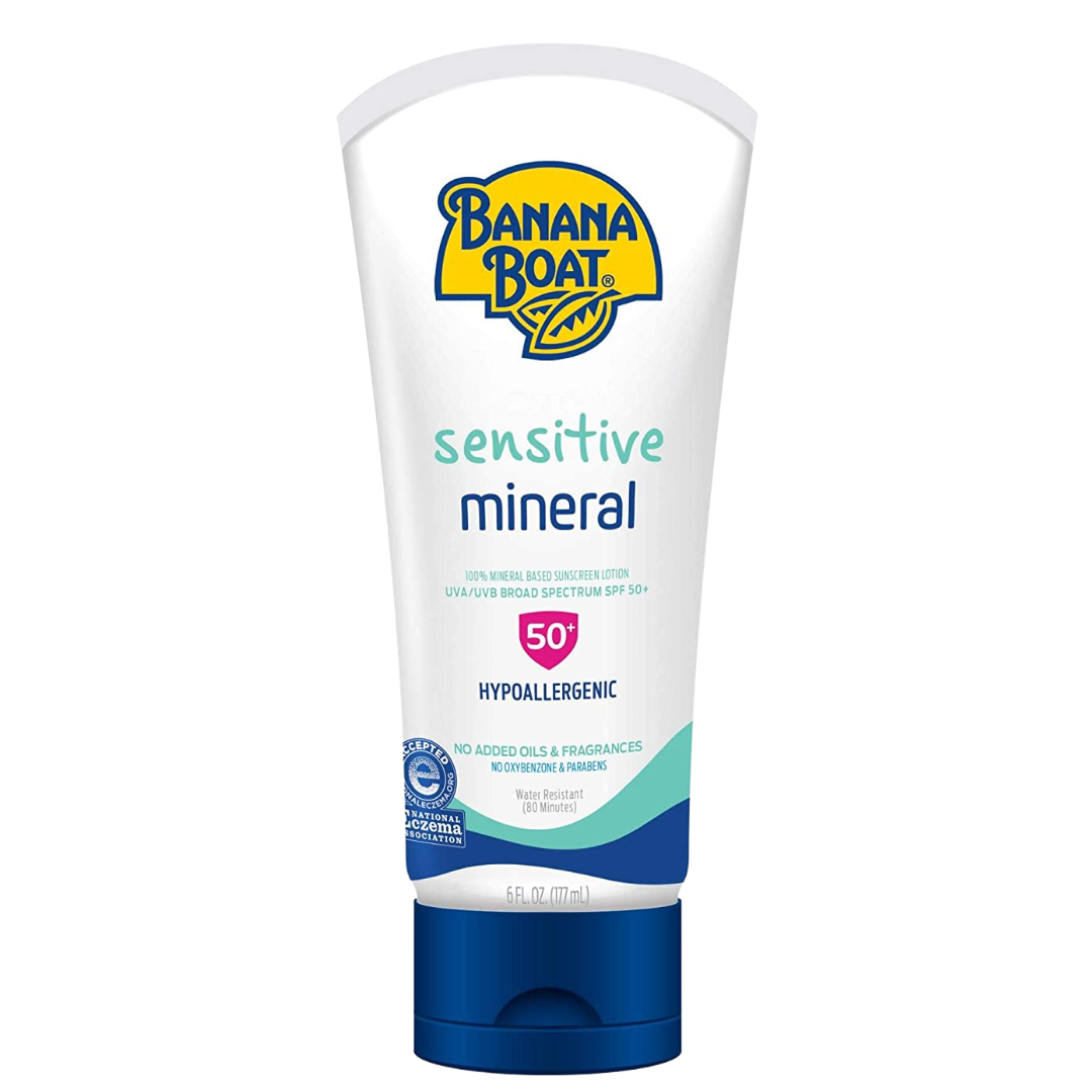 Banana Boat Sensitive Mineral Enriched Sunscreen SPF 50 Hypoallergenic