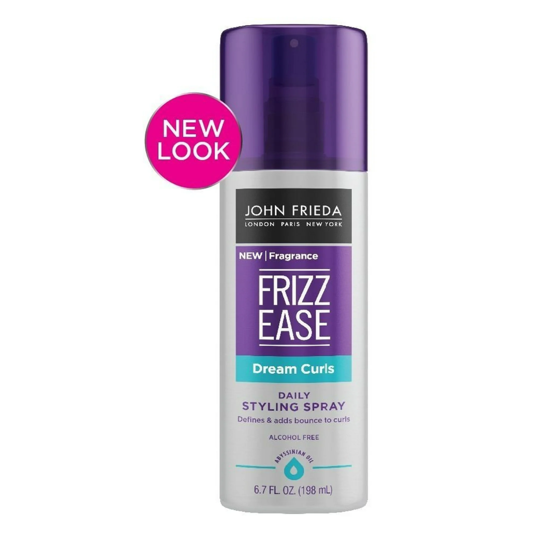 John Frieda Frizz Ease Dream Curls Daily Styling Spray with Rosehip Oil for Wavy & Curly Hair, 6.7 fl.oz / 200ml