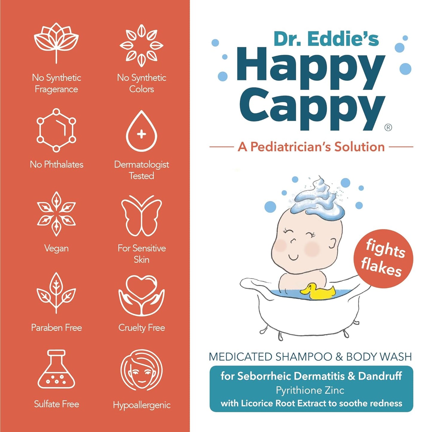 Happy Cappy Medicated Shampoo & Body Wash 8 fl oz / 237ml