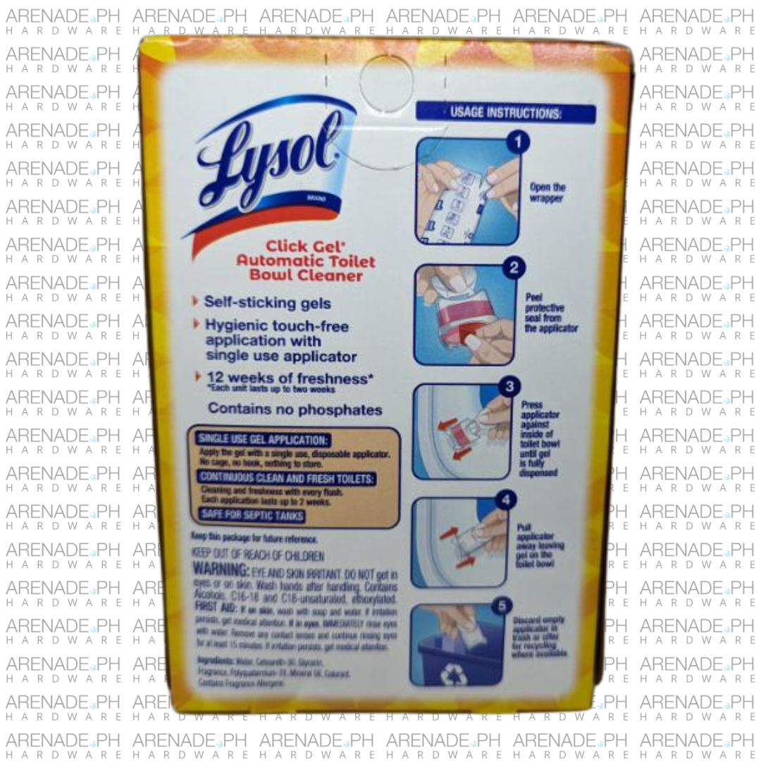 Lysol Click Gel Automatic Toilet Bowl Cleaner 6 applicators 30g