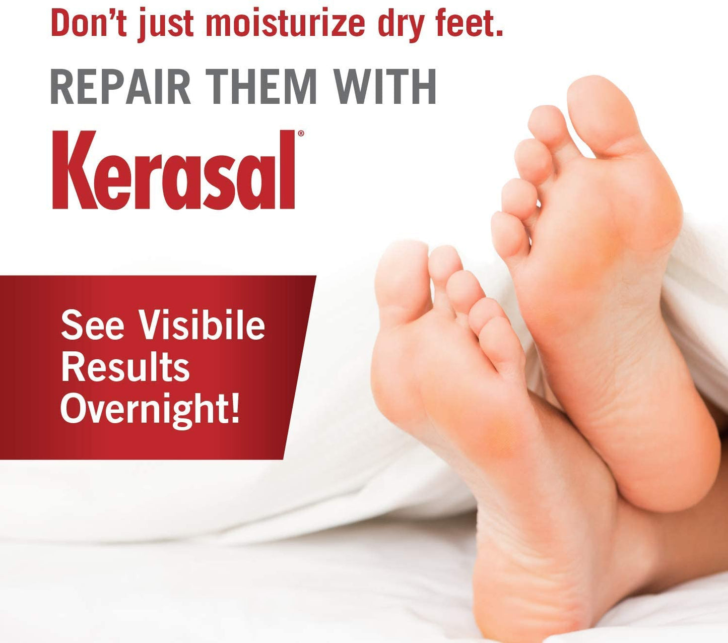 Kerasal Intensive Foot Repair, Deeply Moisturizes, Visible Results in Just 1 Day, 30 g / 1 oz
