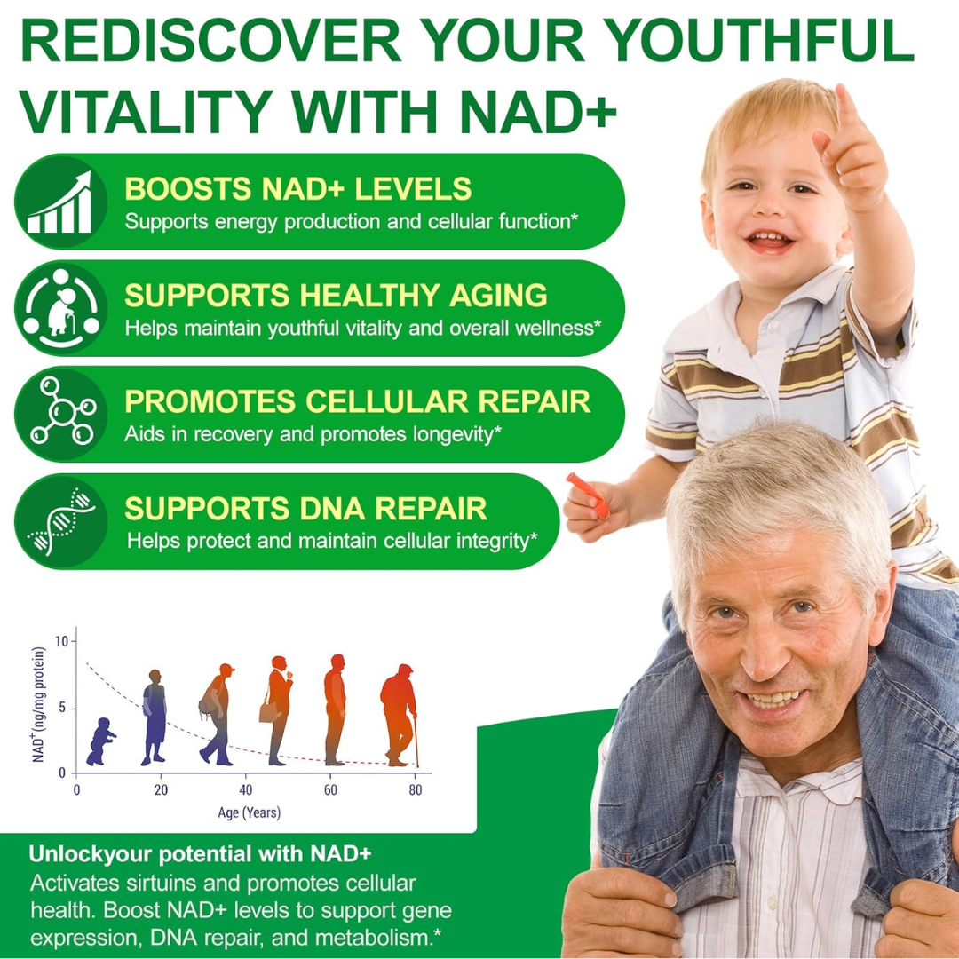 Tktalker NAD+ Supplement 2,000 mg, 120 Capsules