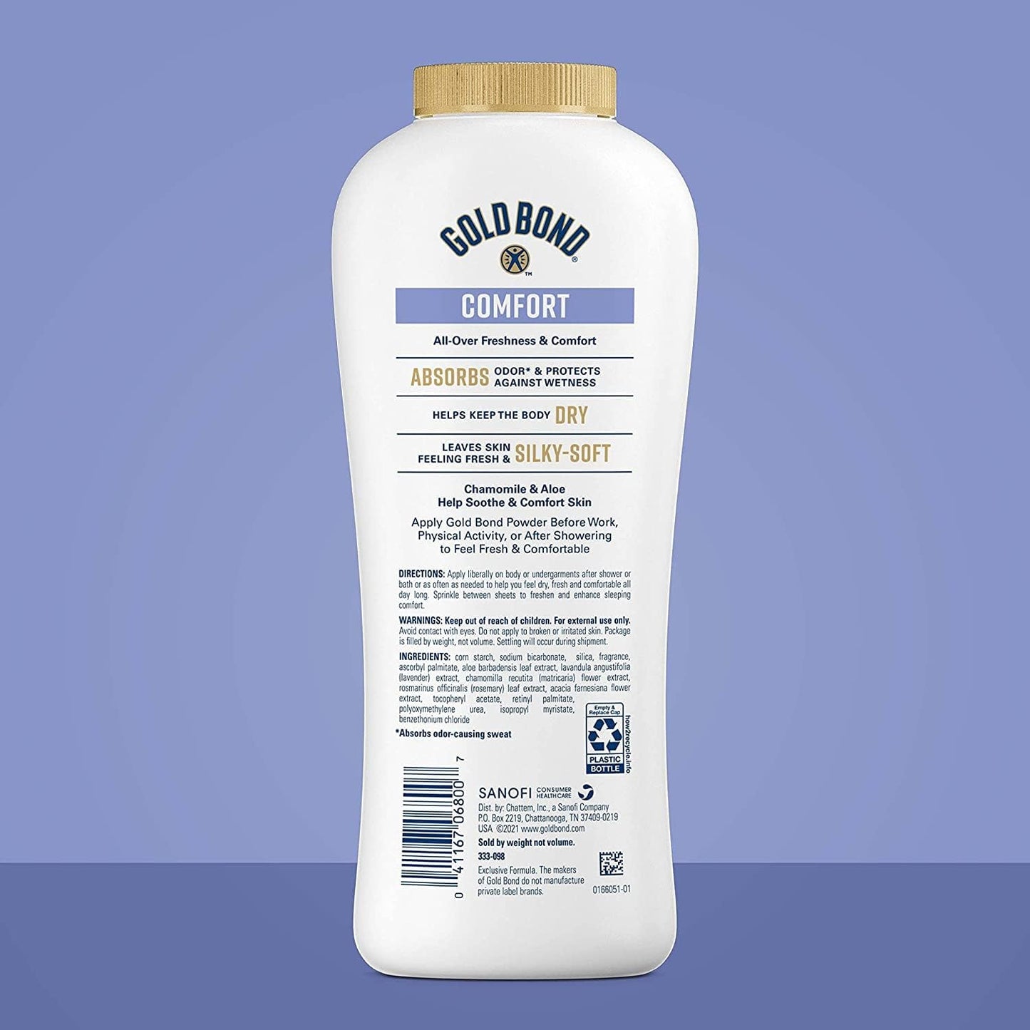 Gold Bond Comfort Body Powder Fresh Clean Scent Aloe & Chamomile 10 oz