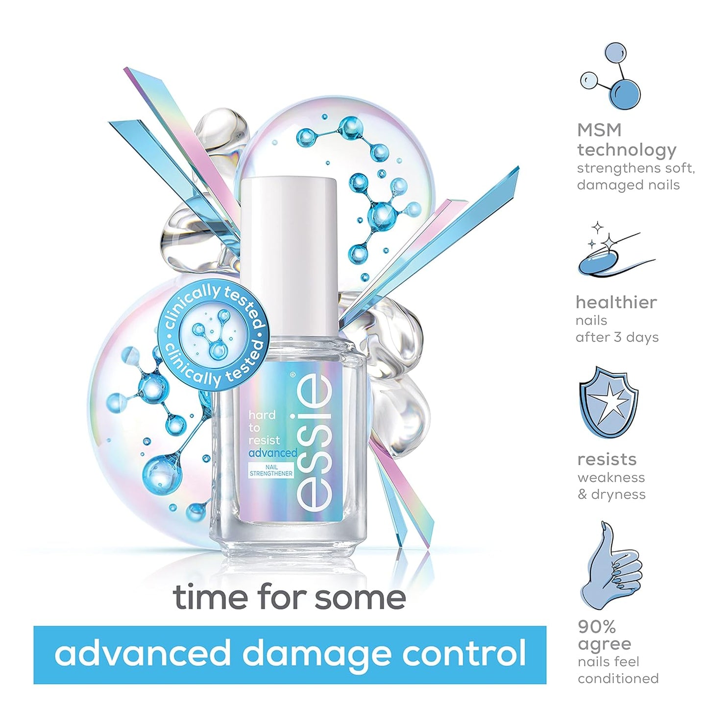 Essie Nail Care Hard To Resist Advanced Nail Strengthener 13.5 ml / 0.46 fl. oz.