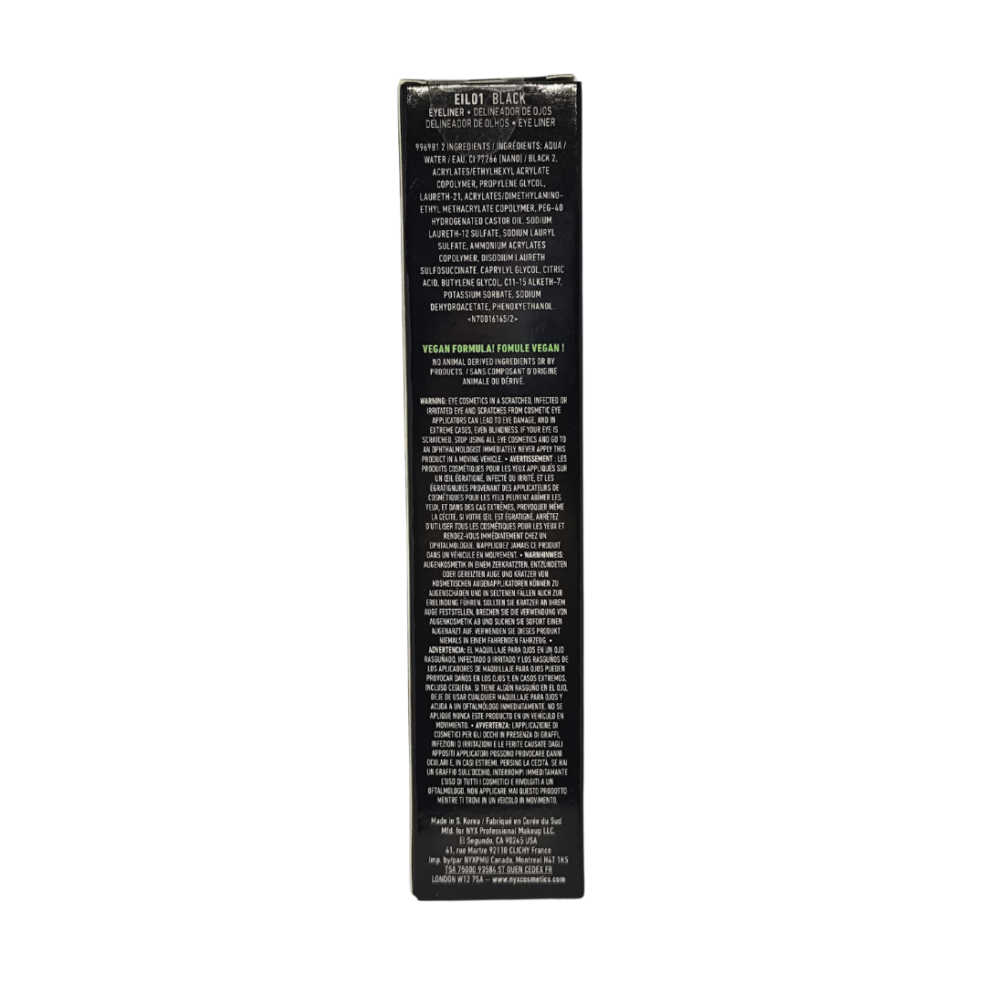NYX Epic Ink Liner Waterproof Eyeliner EIL01 Black, 1 ml / 0.03 fl. oz.