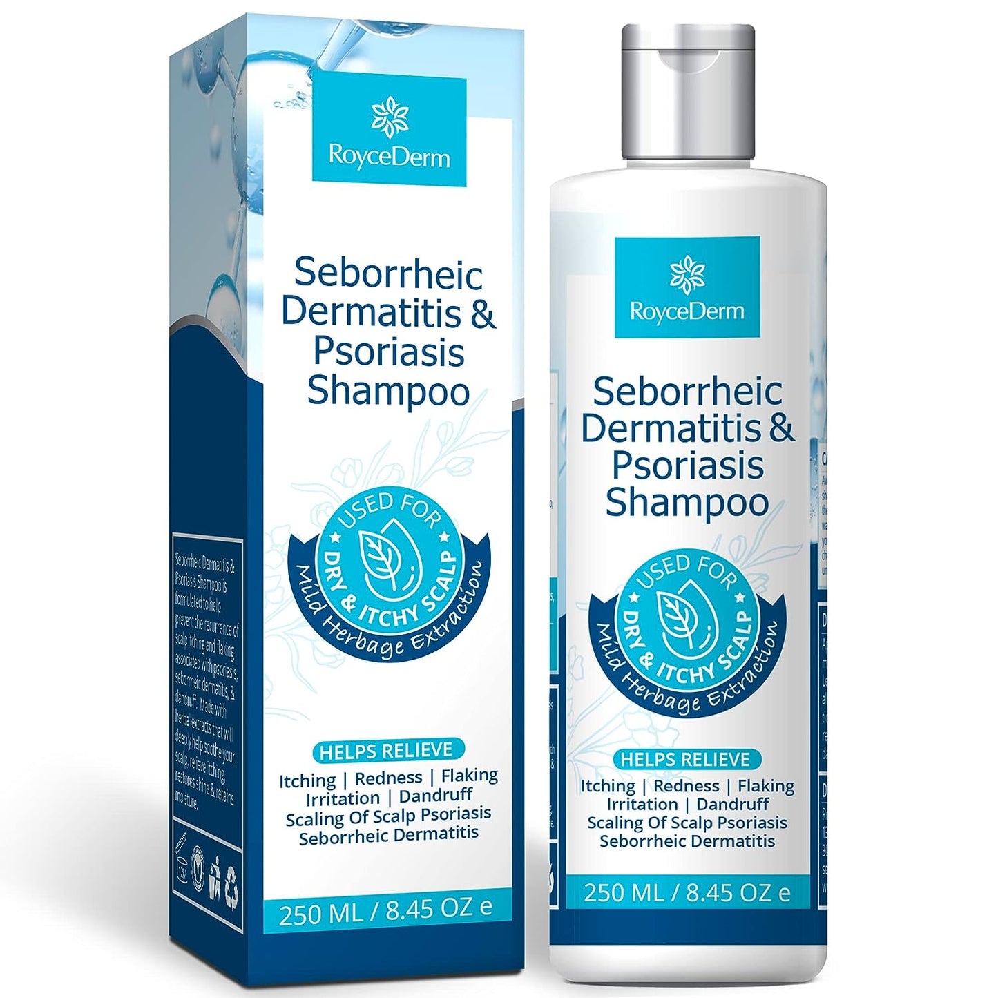 RoyceDerm Seborrheic Dermatitis And Psoriasis Shampoo 250mL / 8.45 oz