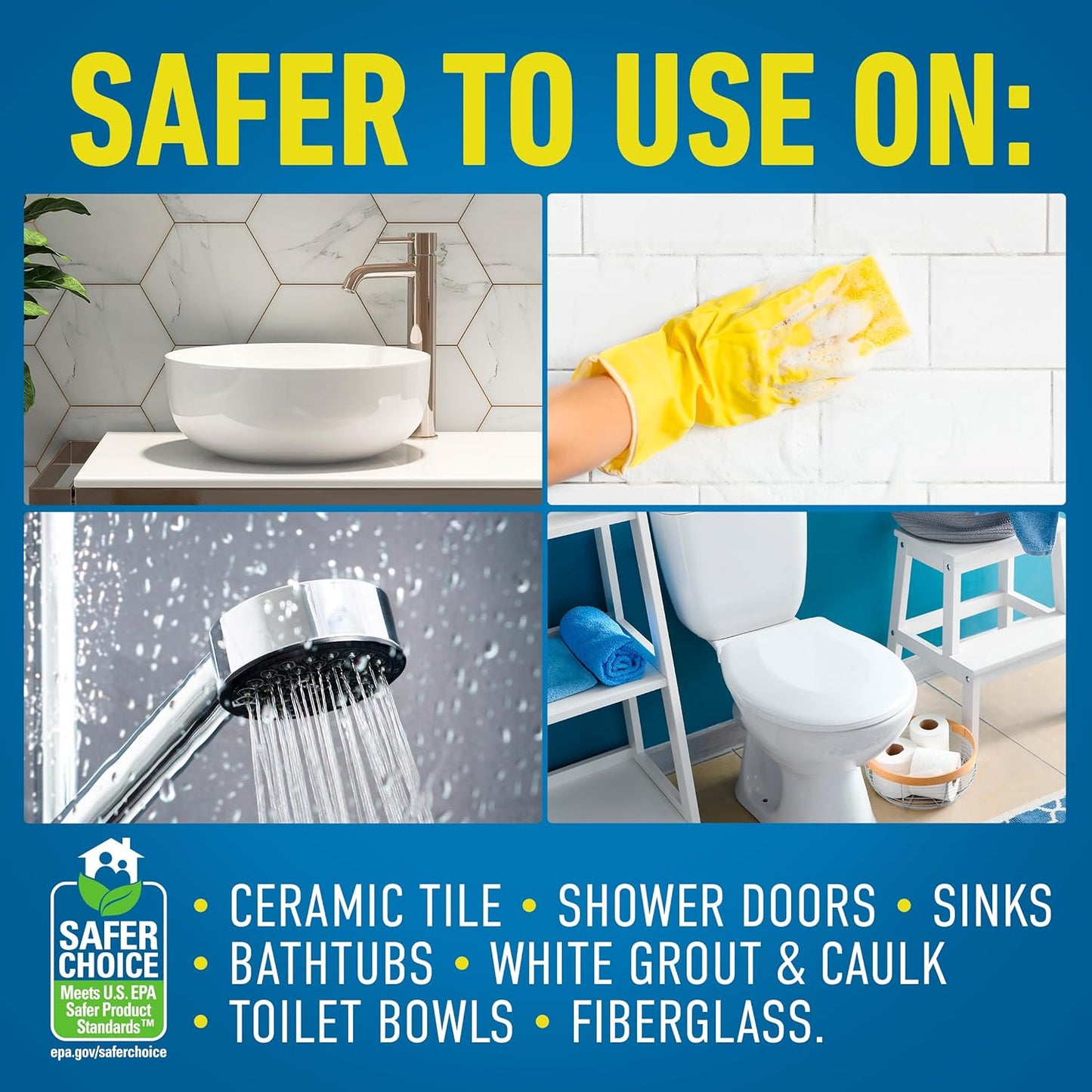 CLR Brilliant Bath Foaming Bathroom Cleaner Spray  Dissolves Calcium, Lime, and Soap Scum Fresh Scent, 26 oz