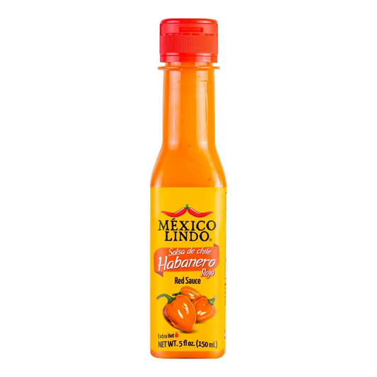 Mexico Lindo Salsa de Chile Habanero Rojo Extra Hot Red Chili Sauce, 150 ml 5 fl. oz.