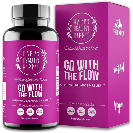 Happy Healthy Hippie Go With The Flow Balance & Relief Menopause Supplement For Women, 60 Capsules