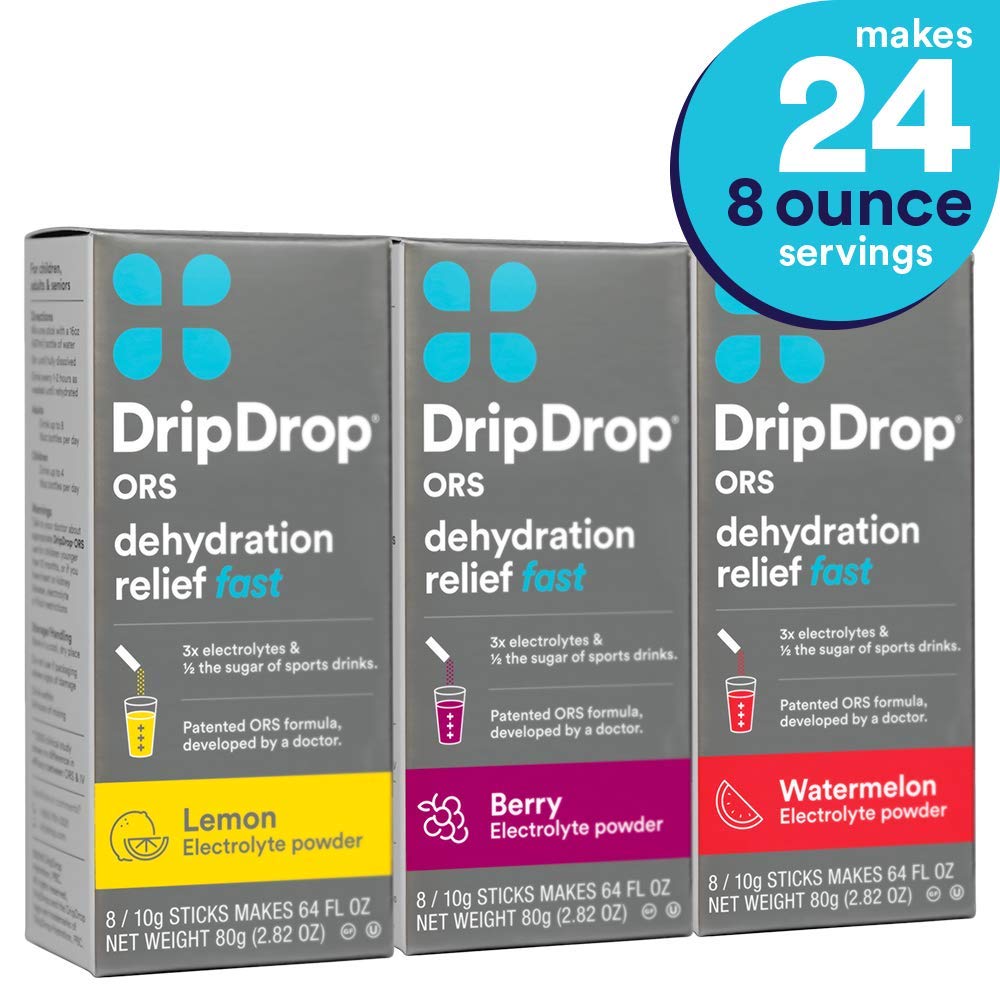 DripDrop ORS Dehydration Relief Fast Set - Lemon Berry Watermelon 80 g PACKAGING MAY VARY