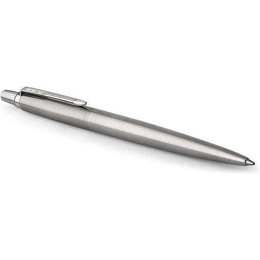 Parker 1953170 Jotter Ballpoint Pen, Stainless Steel w/ Chrome Trim, Medium Point Blue Ink, Gift Box