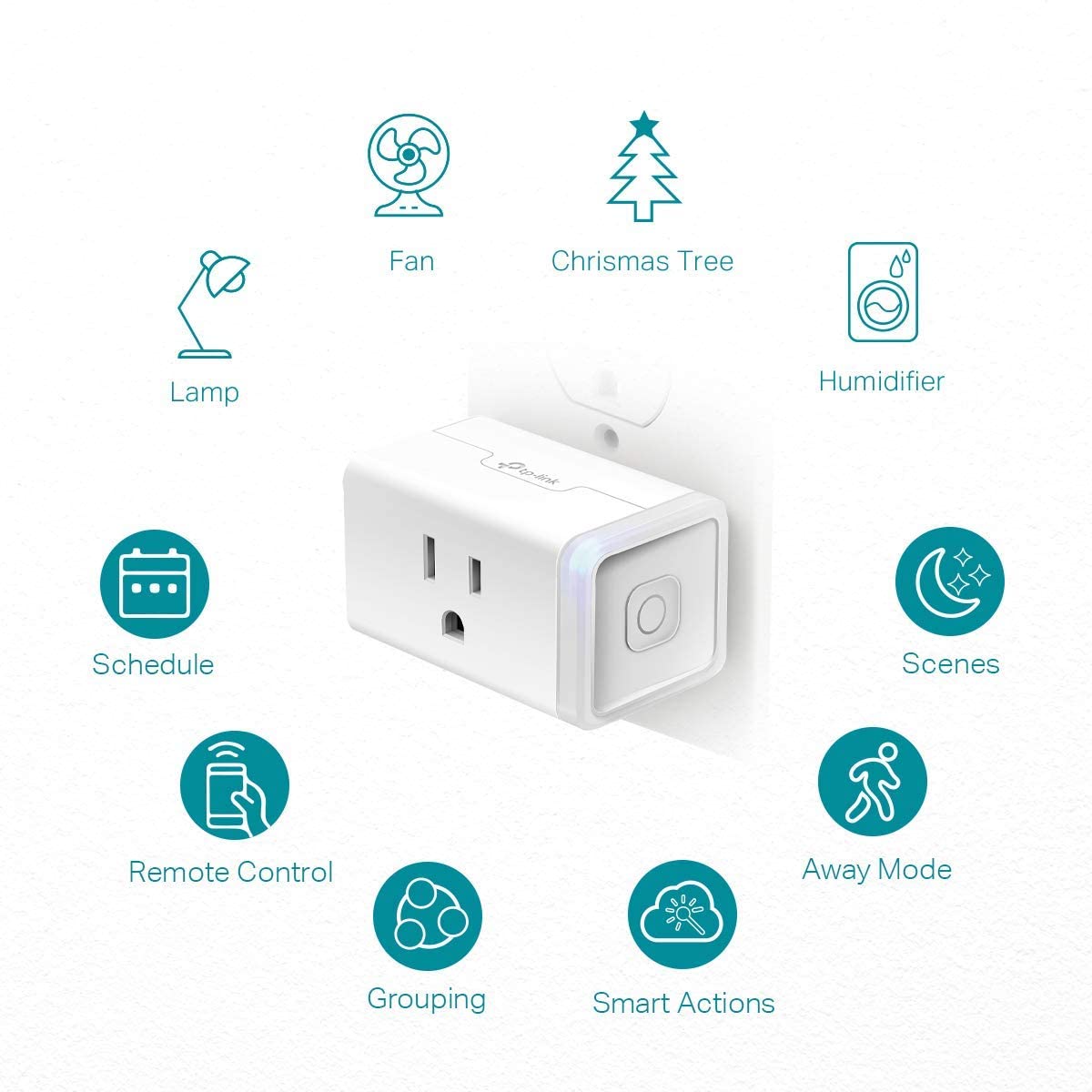 Kasa Smart Wi-Fi Plug Mini, Compatible with Alexa & Google Home – 2 Plug (HS103P2) 120 V