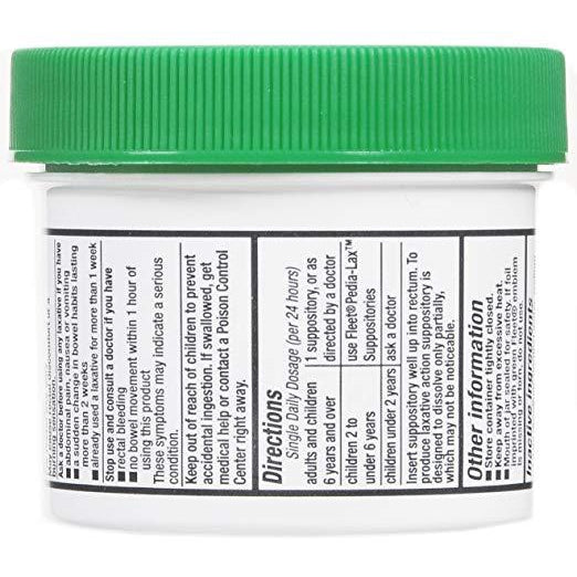 Fleet Laxative Glycerin Suppositories 12 Adult Suppositories