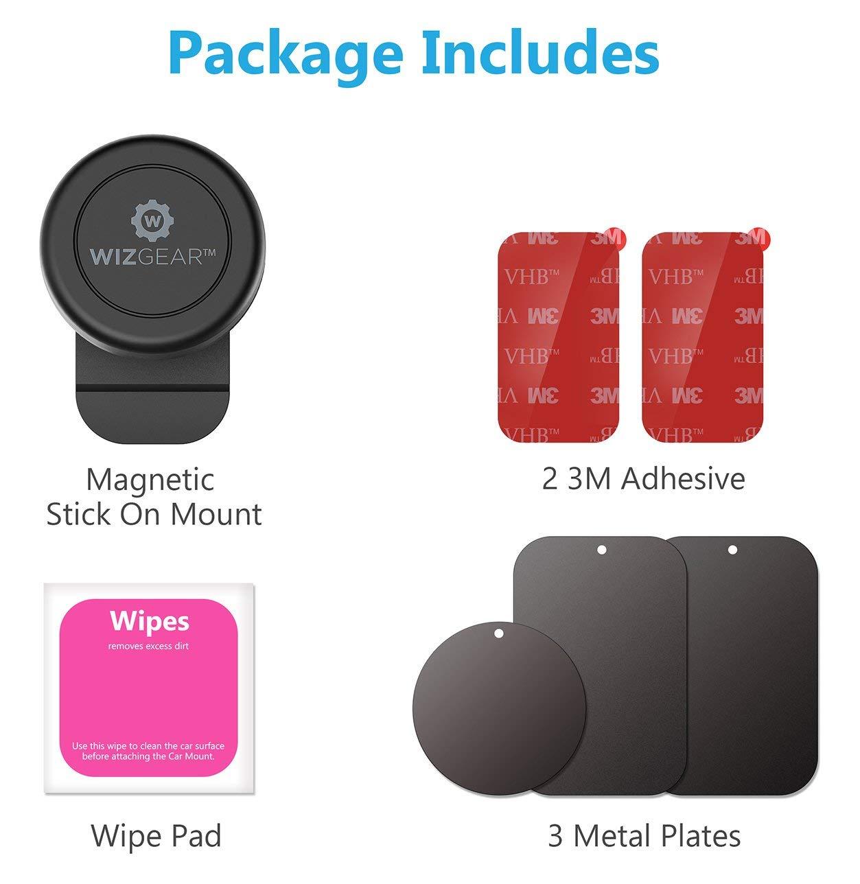 WizGear Universal Stick On Dashboard Magnetic Car Mount NO BOX