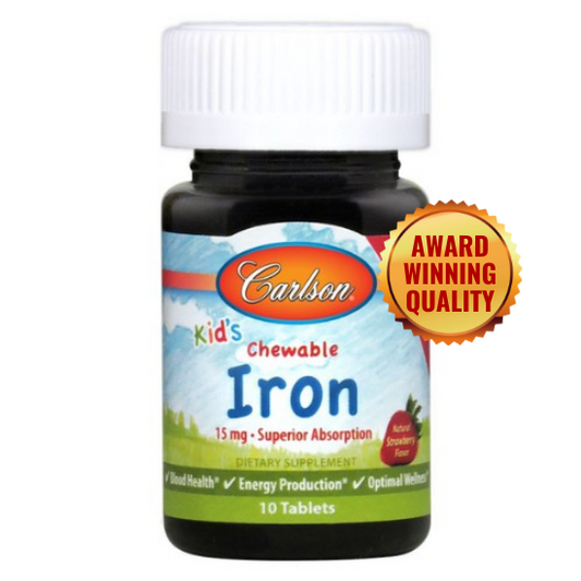 Carlson Kid's Chewable Iron 15 mg 10 Tablets