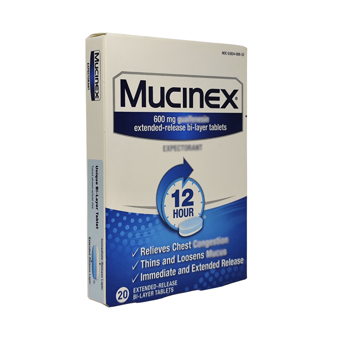 Mucinex 600 mg Extended-Release Bi-Layer, 20 Tablets