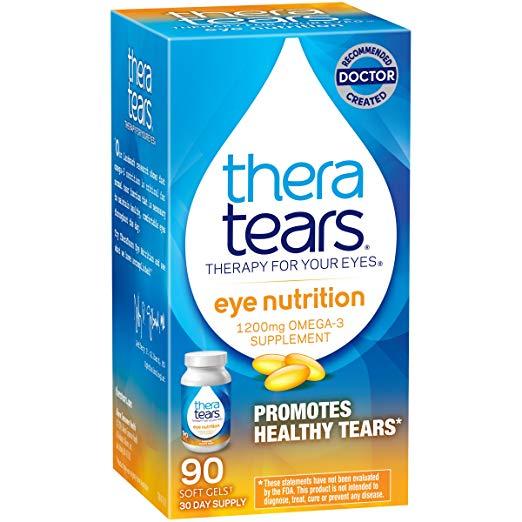 TheraTears 1200mg Omega 3 Supplement for Eye Nutrition, 90 Count