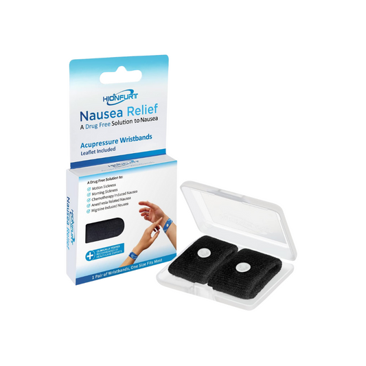 Hionfurt Nausea Acupressure Wristbands Leaflet Included 1 Pair of Wristbands Packaging May Vary