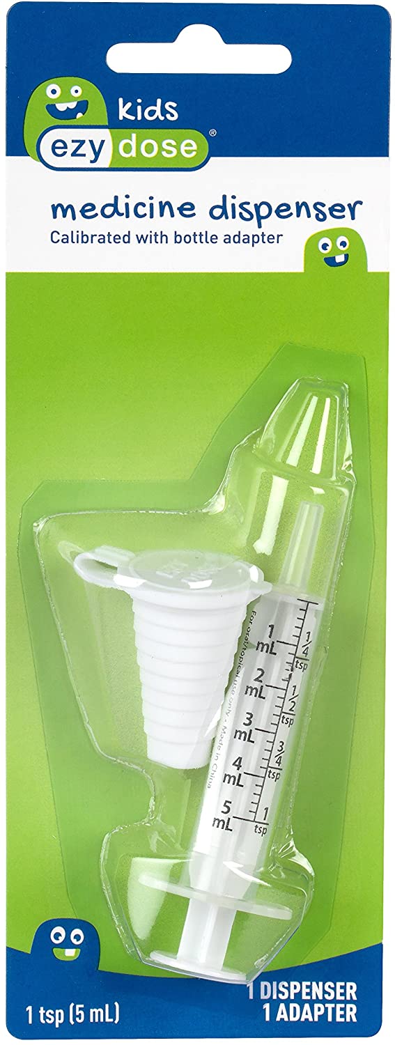 Ezy Dose Kids Medicine Dispenser with Bottle Adapter, 1 tsp. (5 ml)