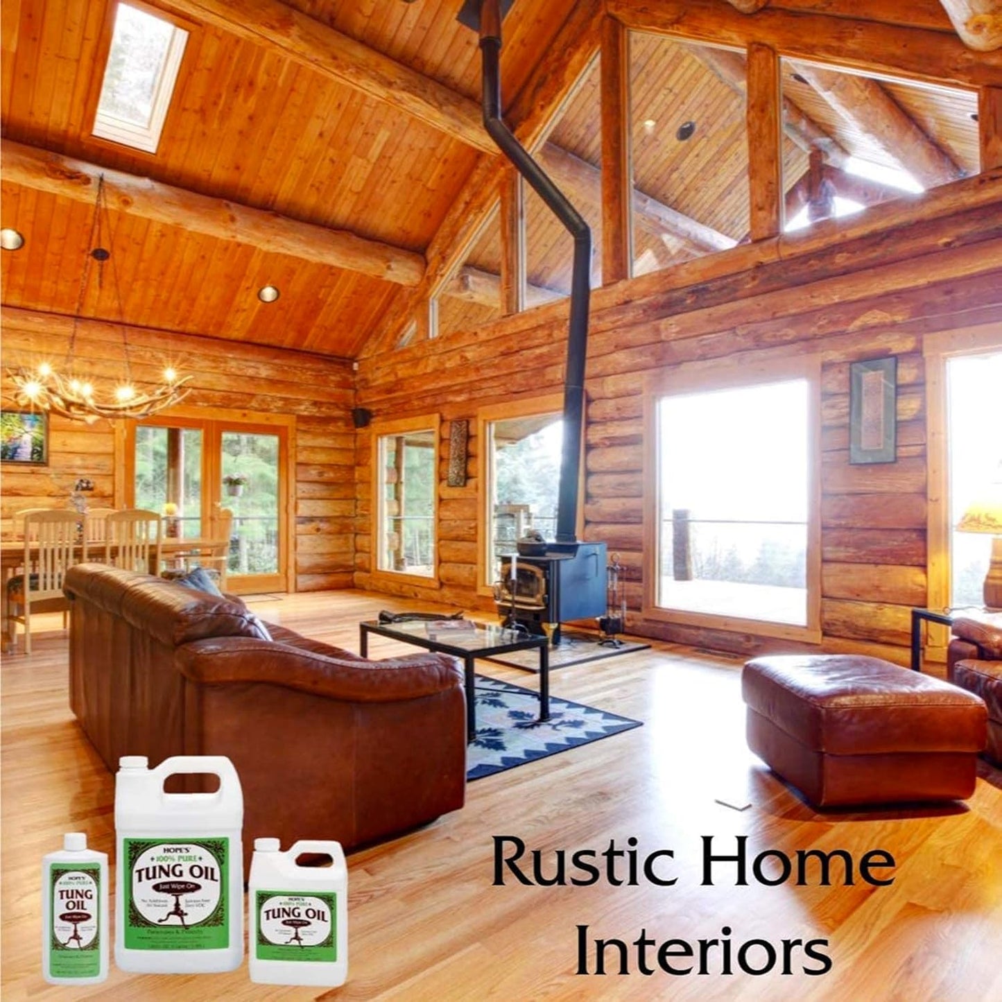 HOPE'S 100% Pure Tung Oil Just Wipe On Penetrates & Protects for All Fine Woods 473L