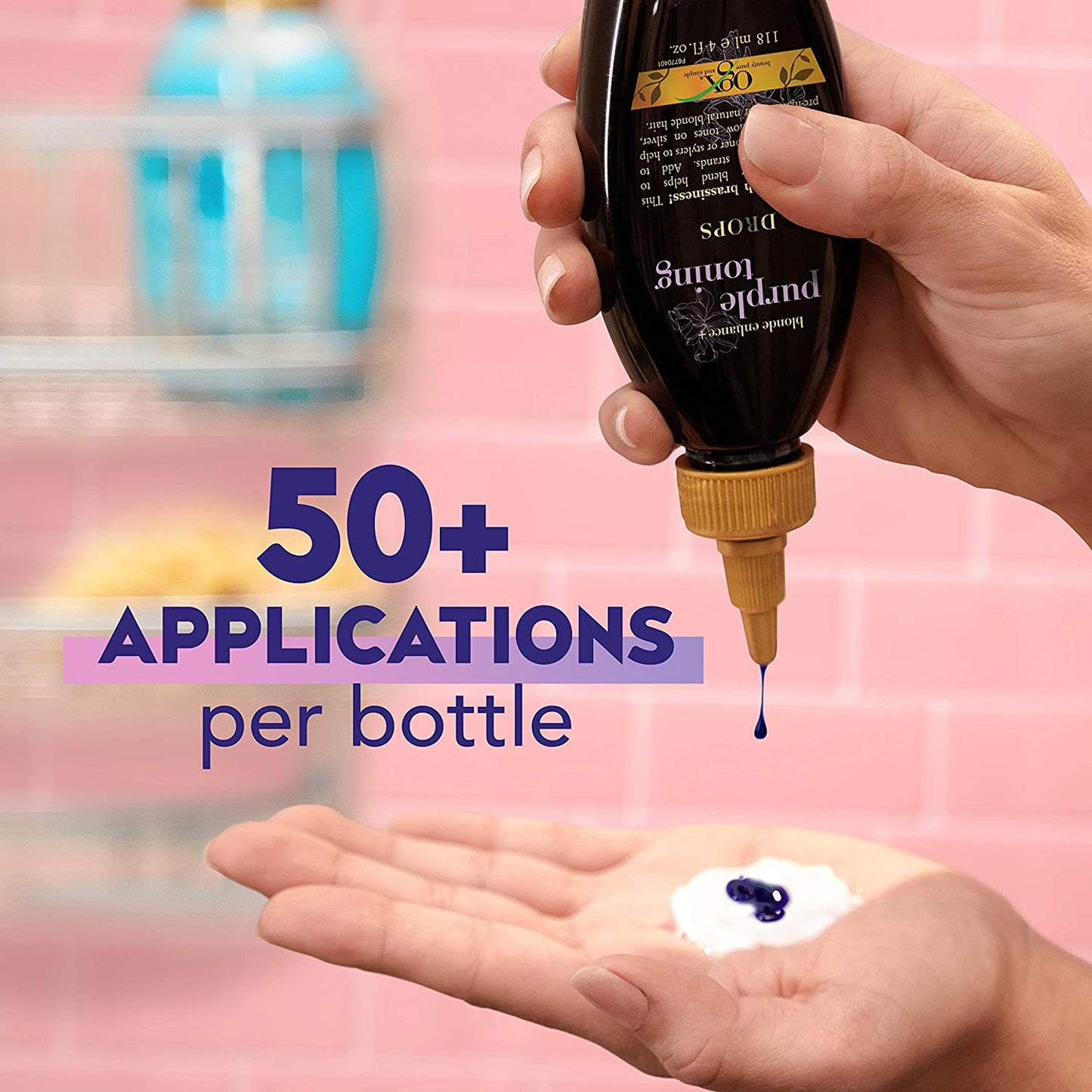 OGX Blonde Enhance + Purple Toning Drops, 4 fl.oz / 118ml