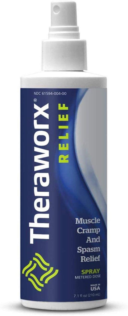 Theraworx Relief Fast-Acting Spray for Leg Cramps, Foot Cramps and Muscle Soreness, 7.1 oz