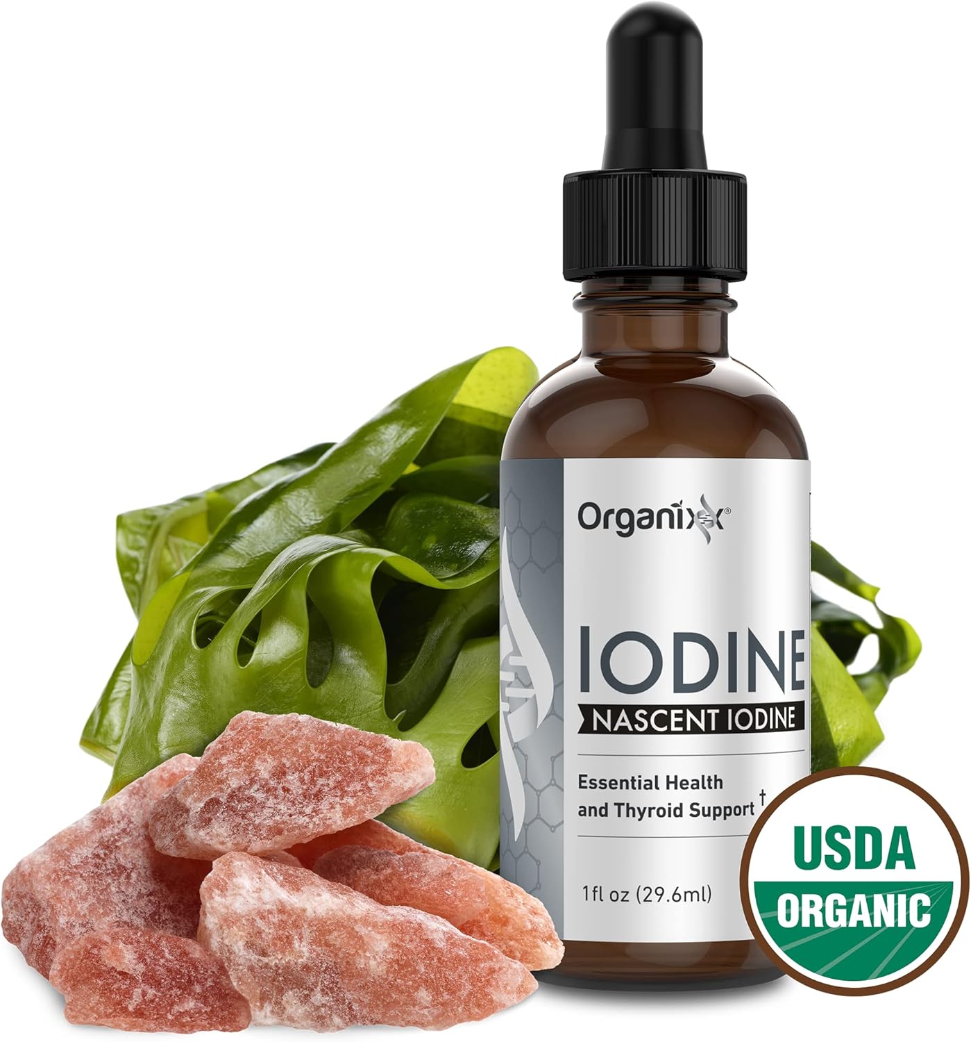 Organixx Iodine Nascent Iodine Essential Health And Thyroid Support 1 fl oz / 29.6ml