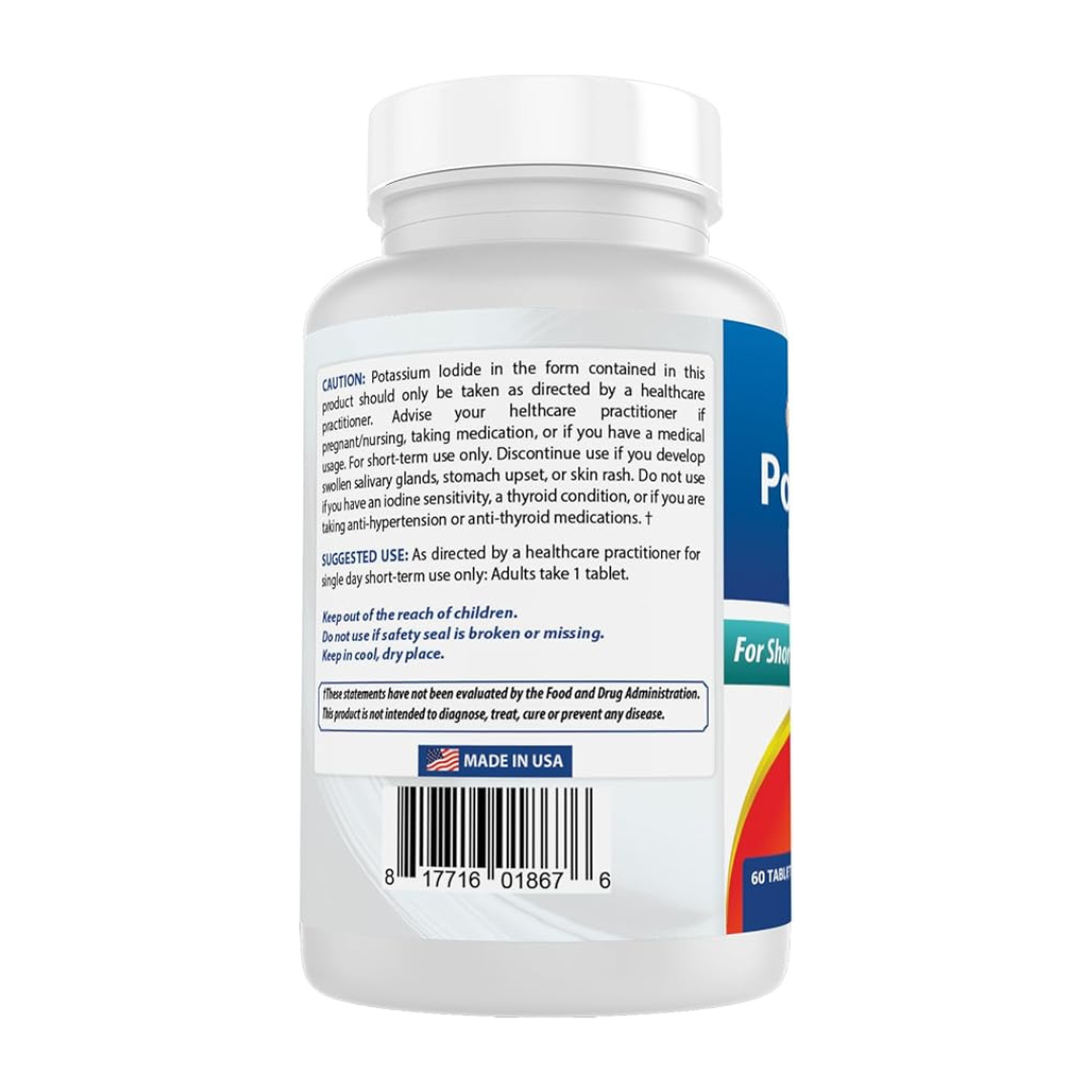 Best Naturals Potassium Iodide Short-Term Use Dietary Supplement 65mg, 60 Tablets