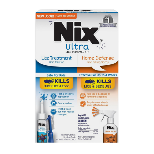 Nix Lice Removal Kit - Hair Solution (100ml) Lice Killing Spray (147.86ml)