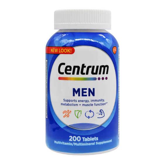 Centrum Men Multivitamin / Multimineral Supplement 200 Tablets