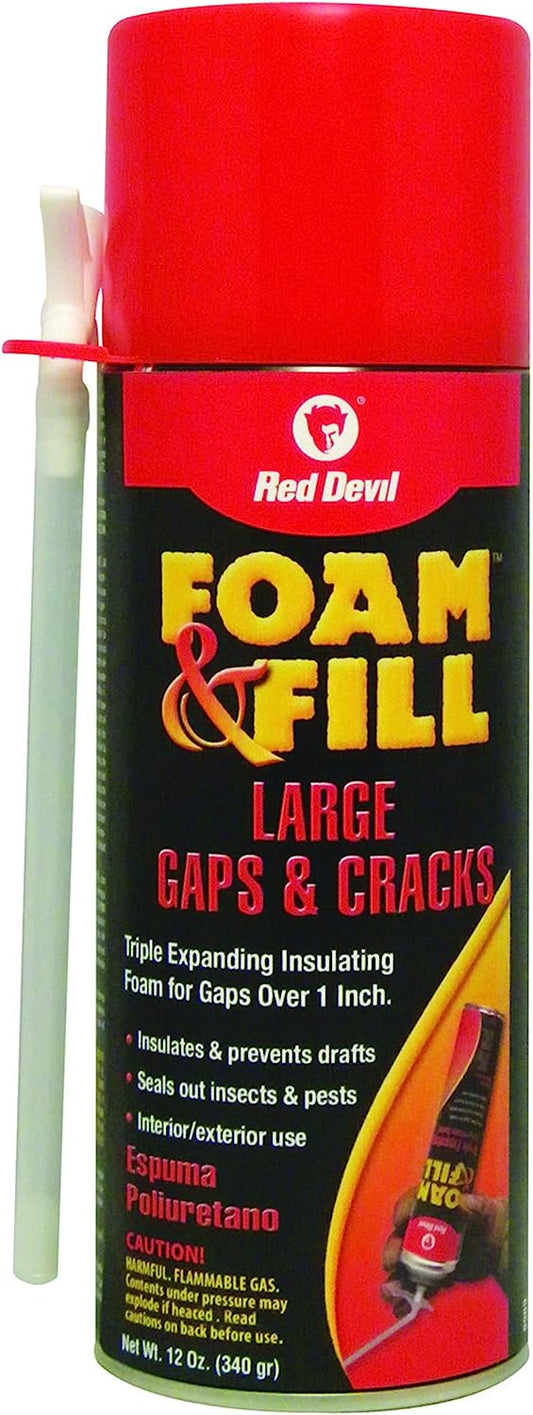 Red Devil Foam & Fill Large Gaps & Cracks 0909 - 12oz / 340g