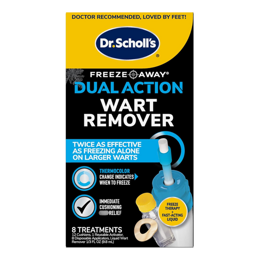 Dr. Scholl's Freeze Away Dual Action Wart Remover with Liquid Wart Remover, 8 Treatments