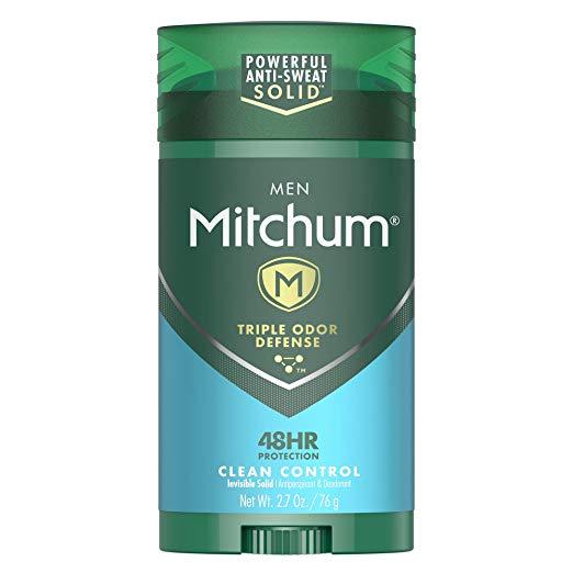 Mitchum Powerful Anti-Sweat Solid Triple Odor Defense Clean Control Antiperspirant and Deodorant, 2.7 oz. / 76g