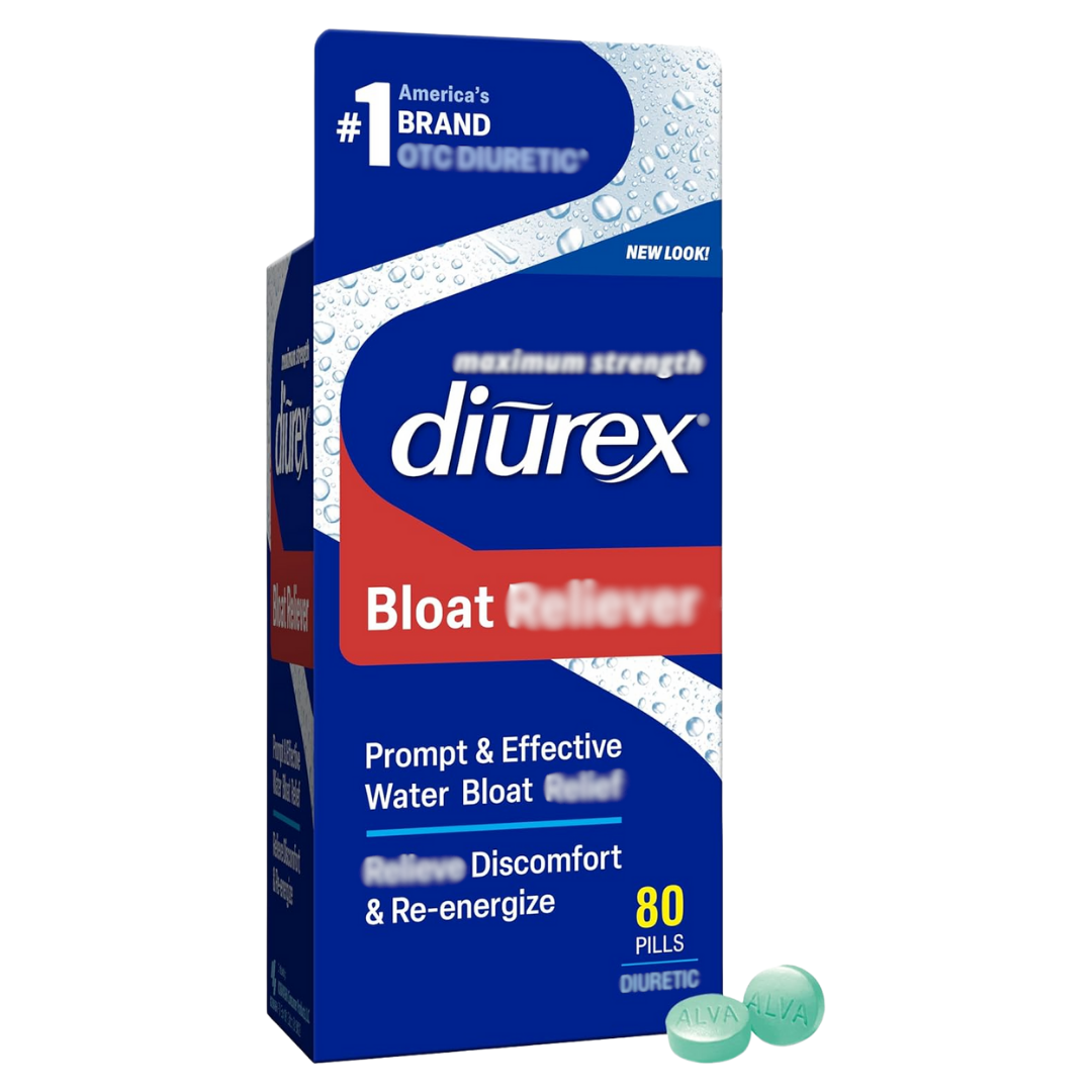 Diurex Ultra Re-Energizing Water Pills Relieves Water Bloat, 80 Pills