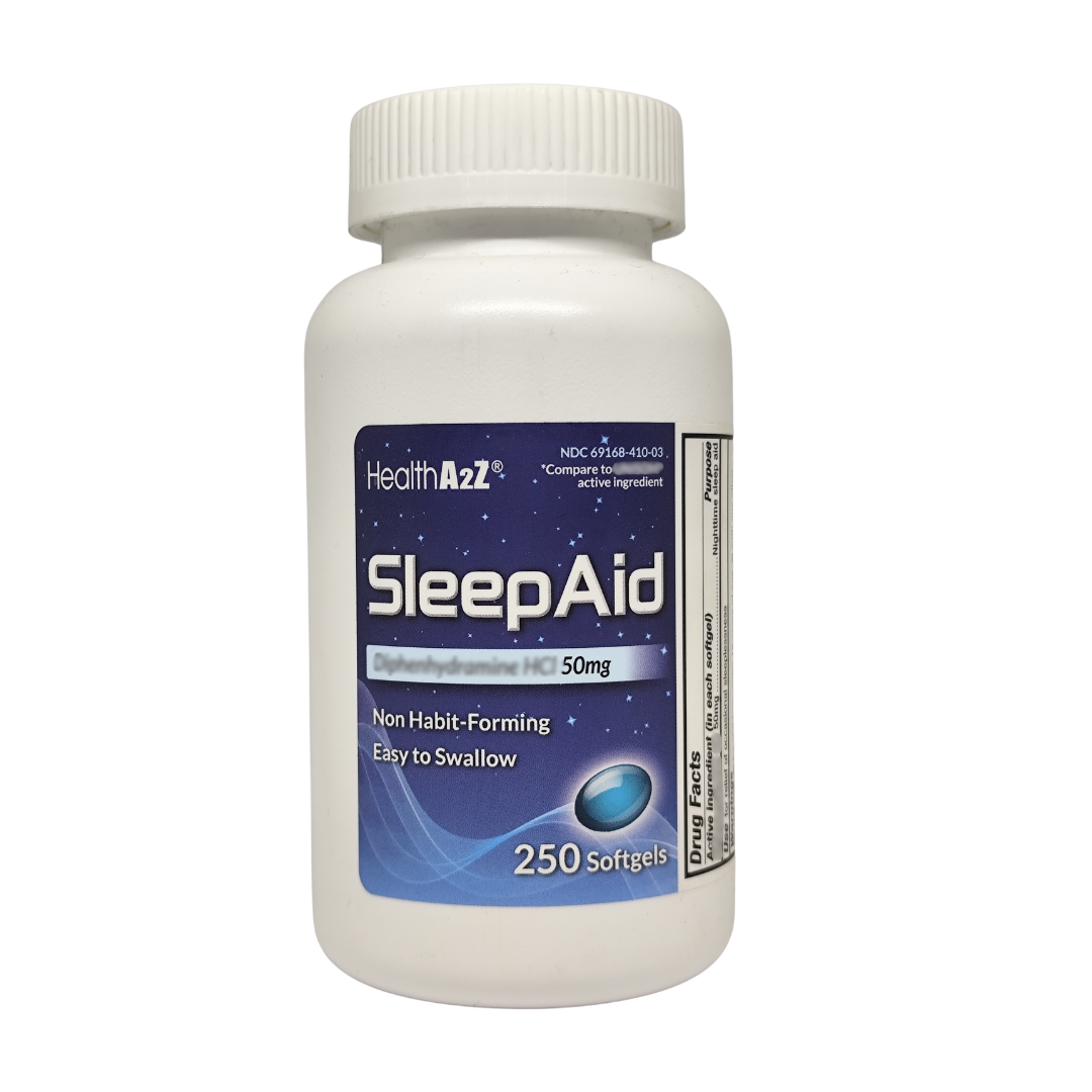 HealthA2Z Nighttime Sleep Aid 50 mg, 250 Softgels