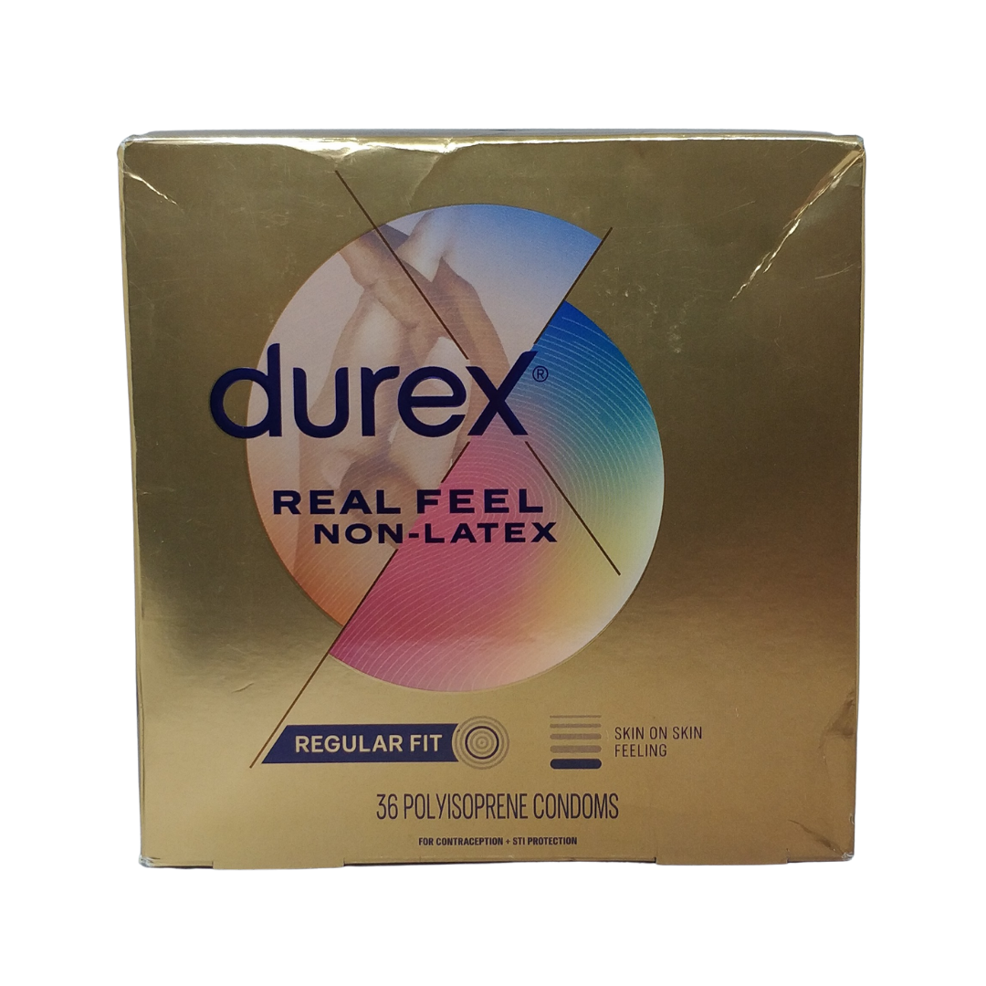 Durex Real Feel Non-Latex Condoms – Regular Fit, 36 Count