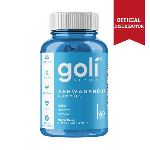 Goli Ashwagandha Gummy, Mixed Berries, Non-GMO, Plant-Based, Vegan Stress, Sleep Support